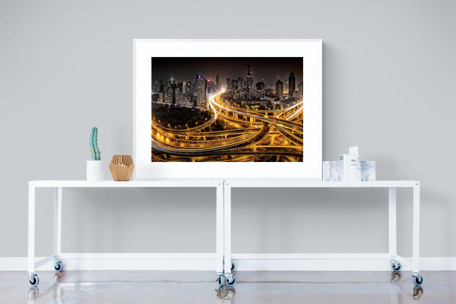 Shanghai-Wall_Art-120 x 90cm-Framed Print-White-Pixalot