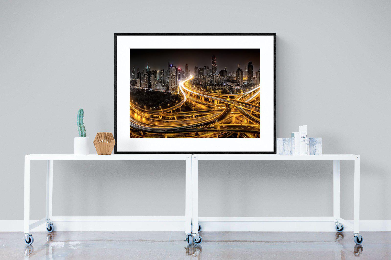 Shanghai-Wall_Art-120 x 90cm-Framed Print-Black-Pixalot
