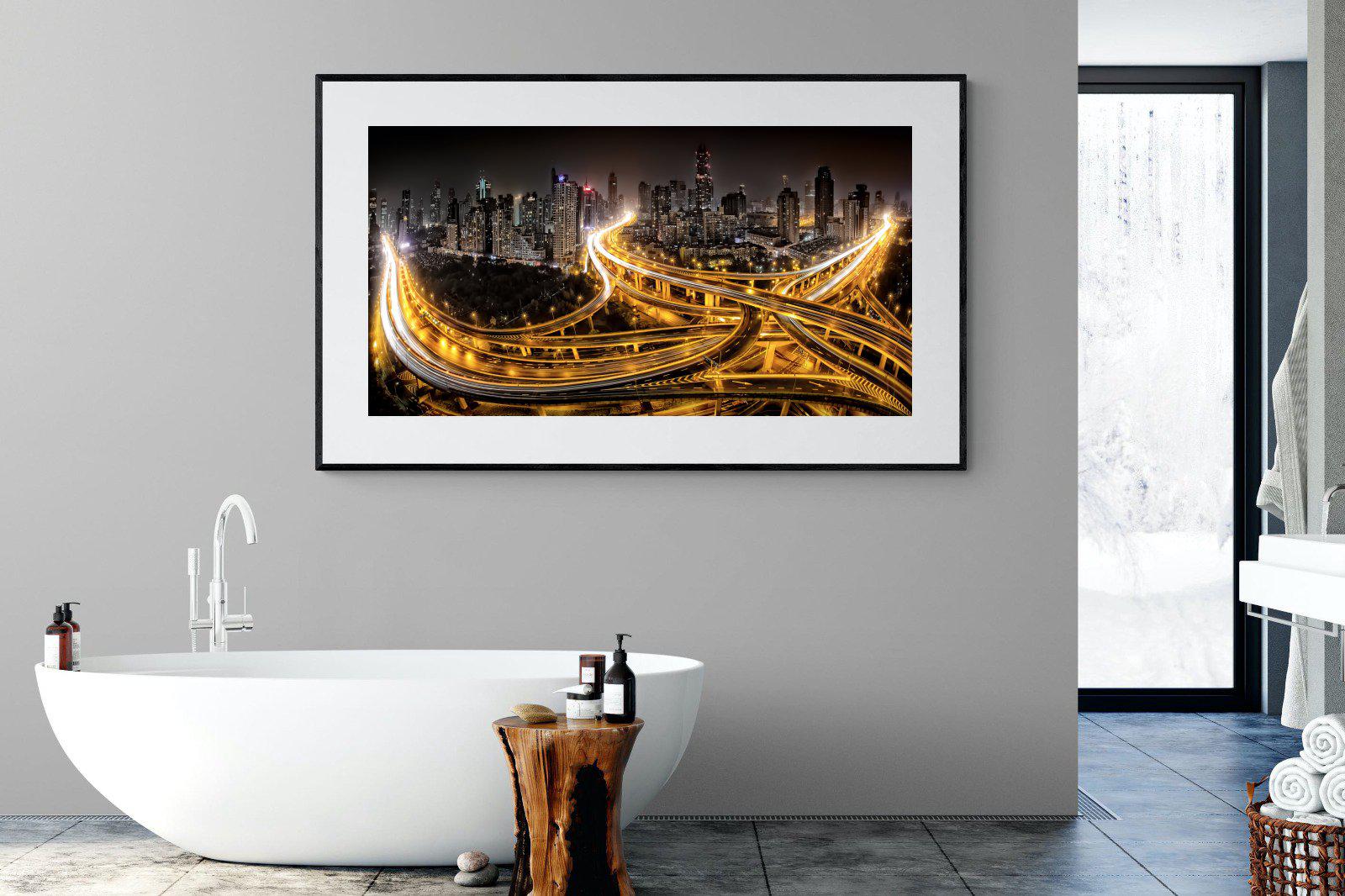 Shanghai-Wall_Art-180 x 110cm-Framed Print-Black-Pixalot