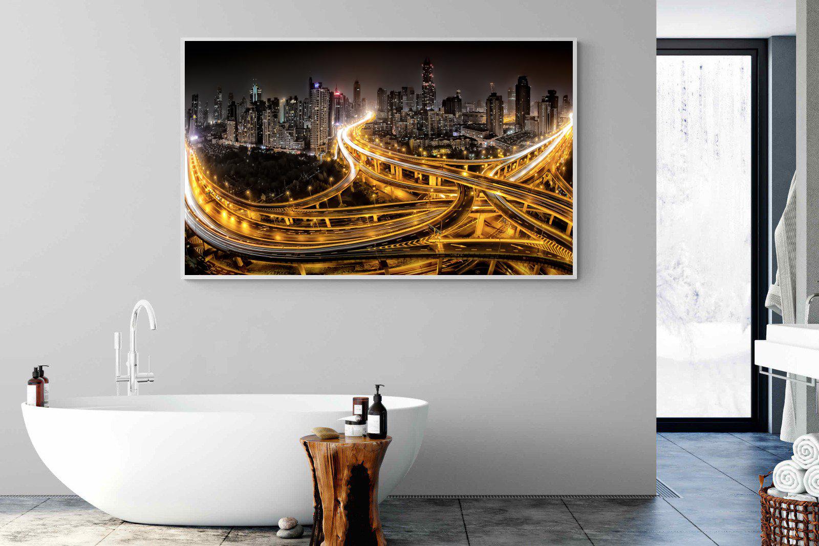 Shanghai-Wall_Art-180 x 110cm-Mounted Canvas-White-Pixalot