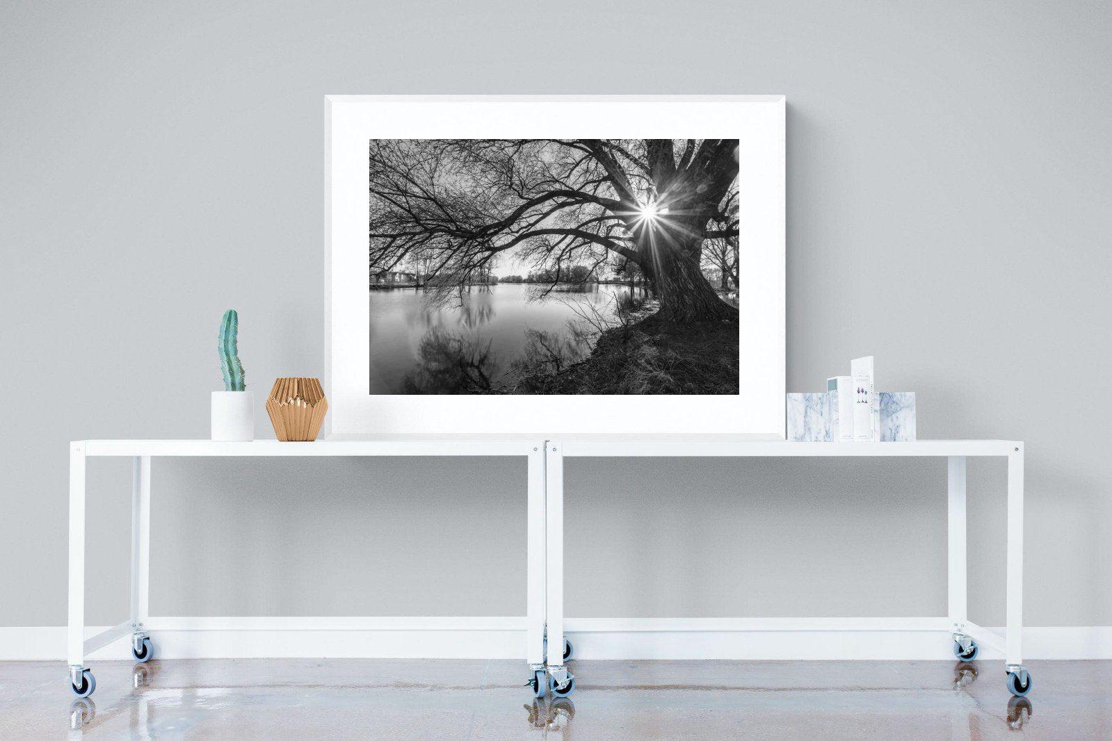 Shards of Light-Wall_Art-120 x 90cm-Framed Print-White-Pixalot