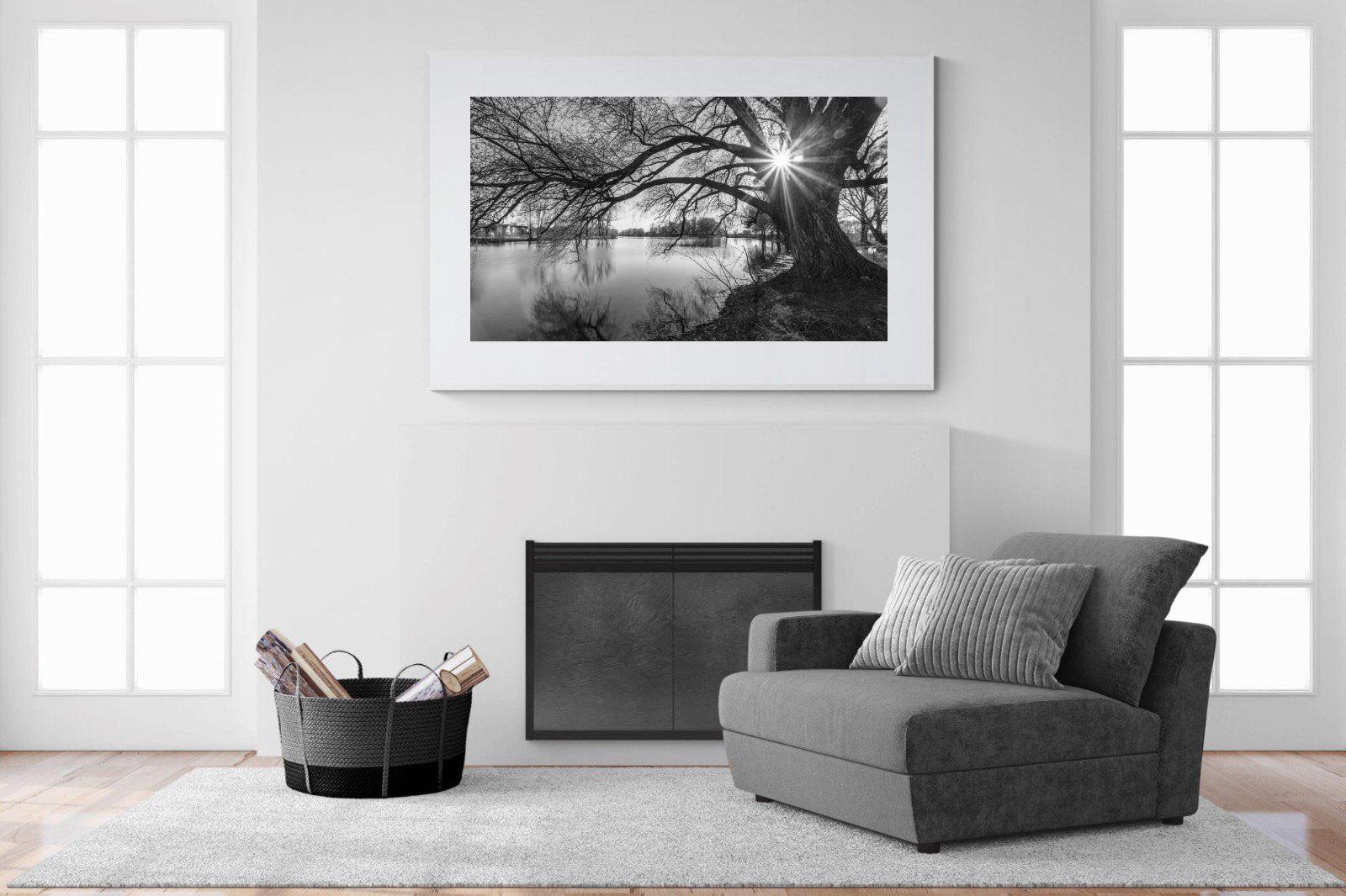Shards of Light-Wall_Art-150 x 100cm-Framed Print-White-Pixalot