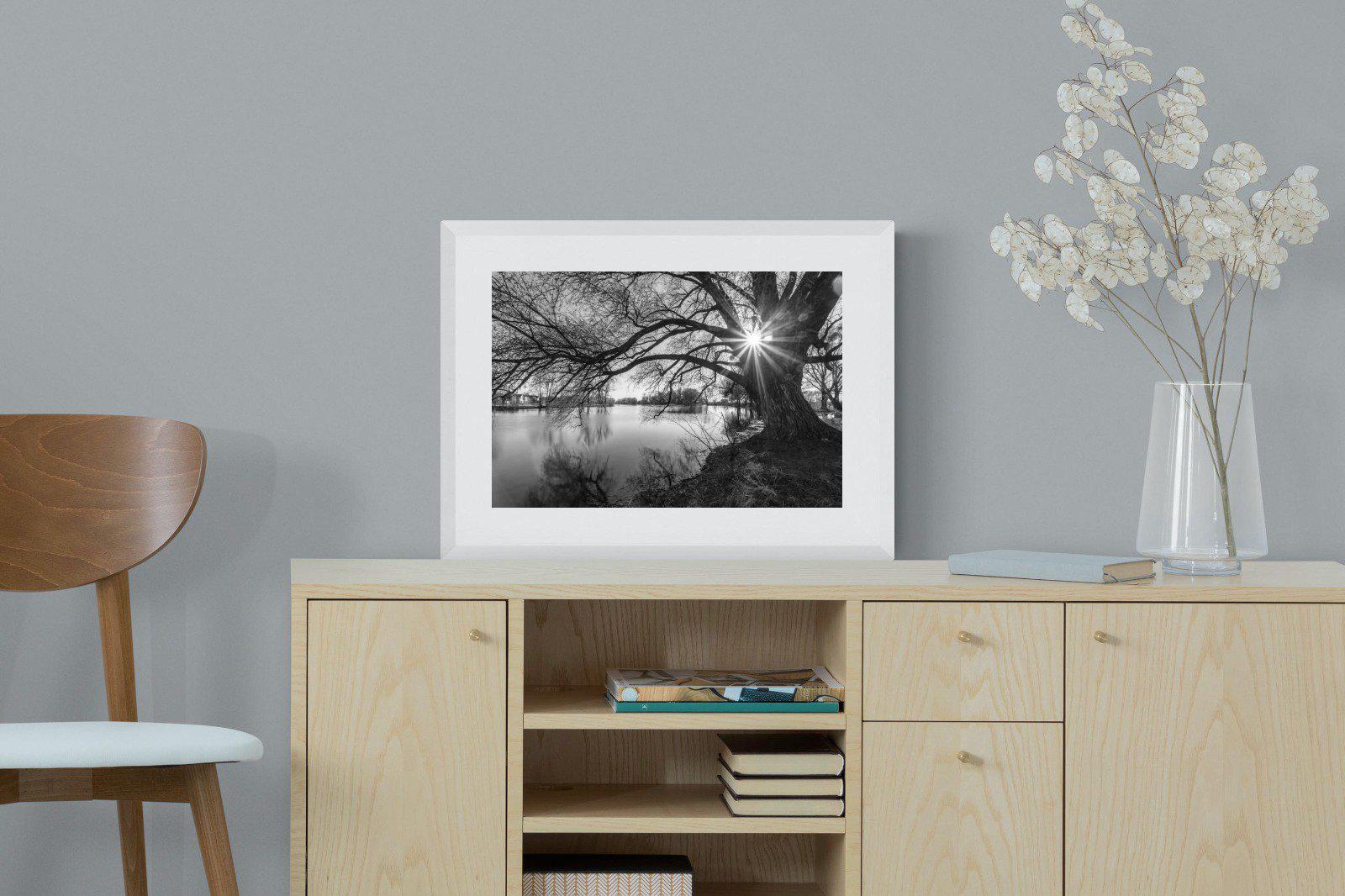 Shards of Light-Wall_Art-60 x 45cm-Framed Print-White-Pixalot
