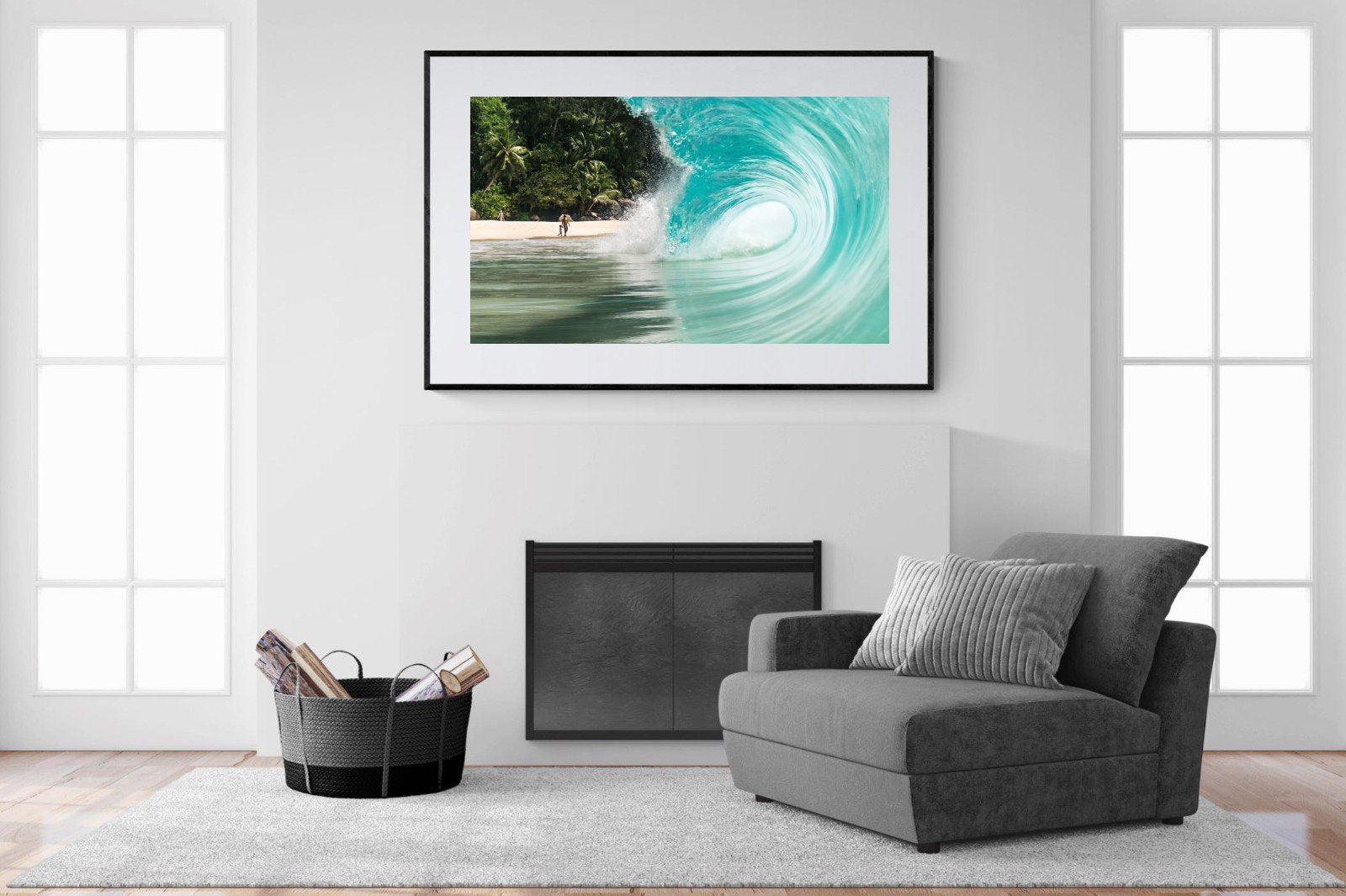Shorebreak-Wall_Art-150 x 100cm-Framed Print-Black-Pixalot