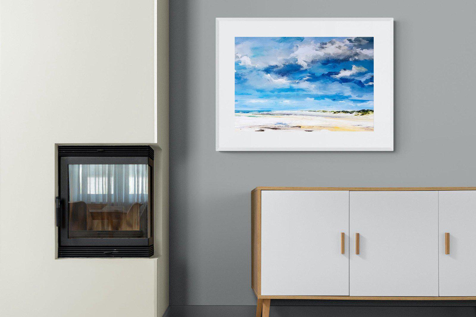 Shoreline-Wall_Art-100 x 75cm-Framed Print-White-Pixalot