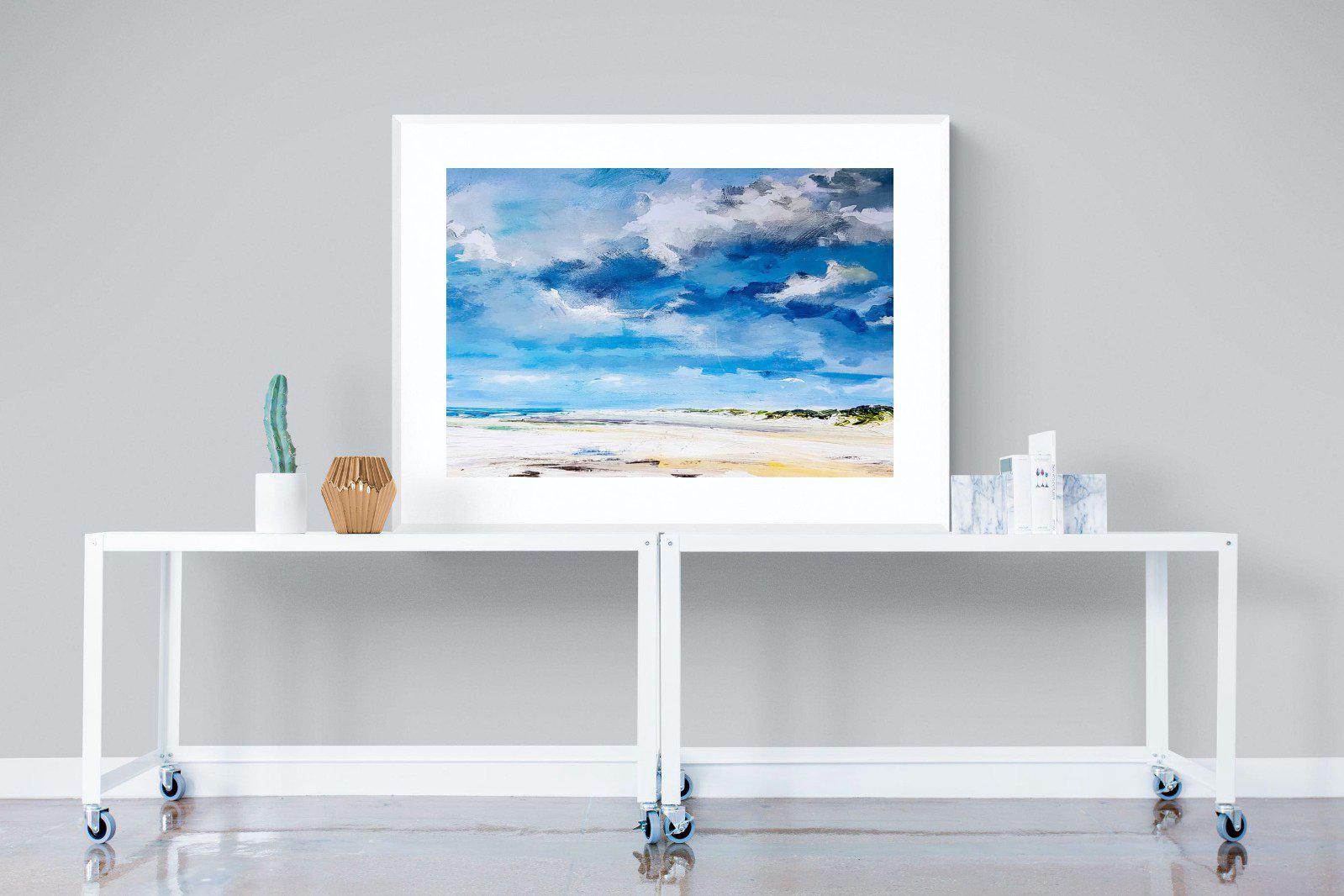 Shoreline-Wall_Art-120 x 90cm-Framed Print-White-Pixalot