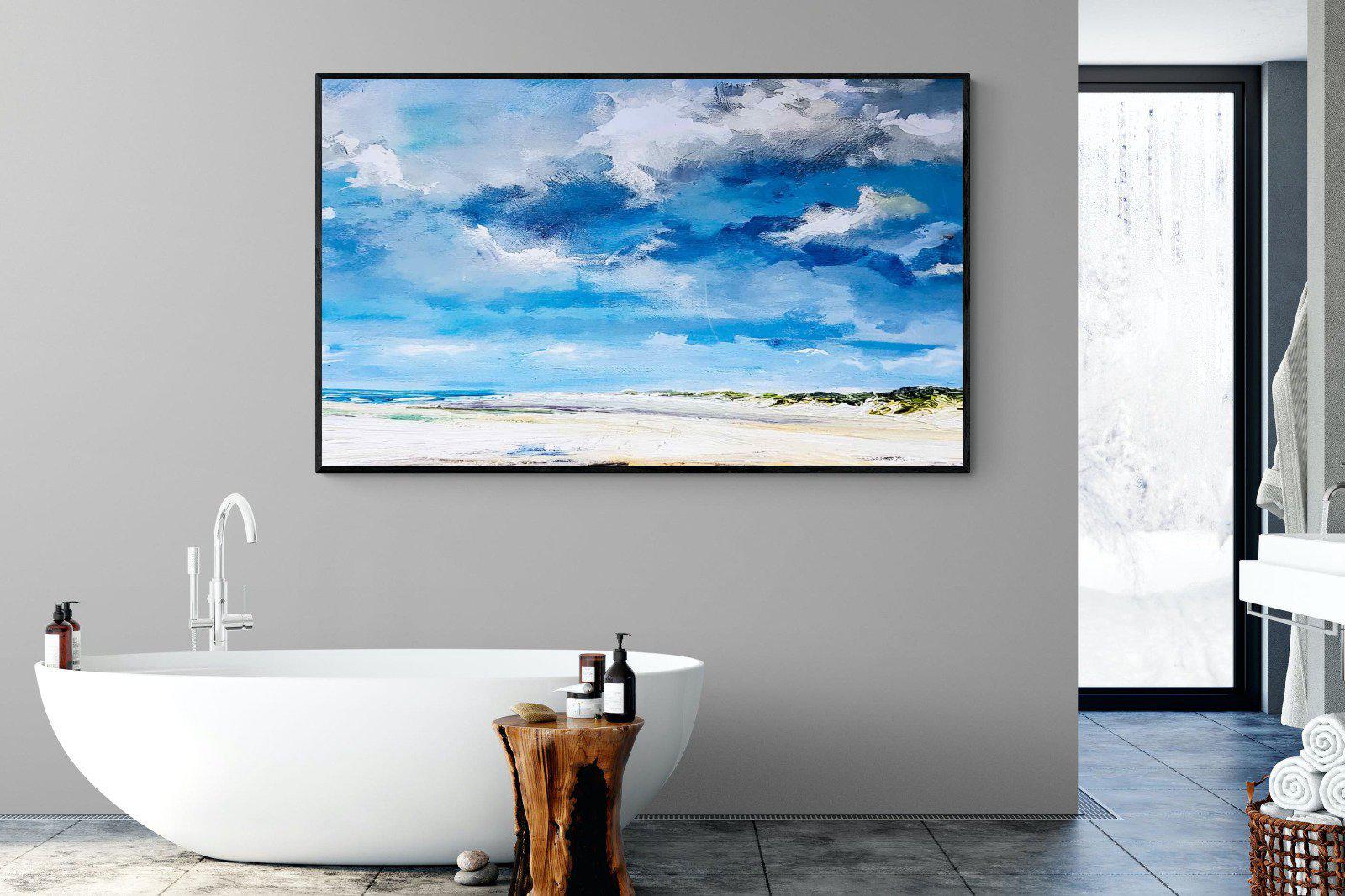 Shoreline-Wall_Art-180 x 110cm-Mounted Canvas-Black-Pixalot