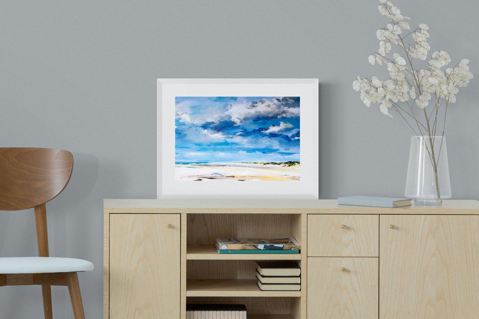 Shoreline-Wall_Art-60 x 45cm-Framed Print-White-Pixalot