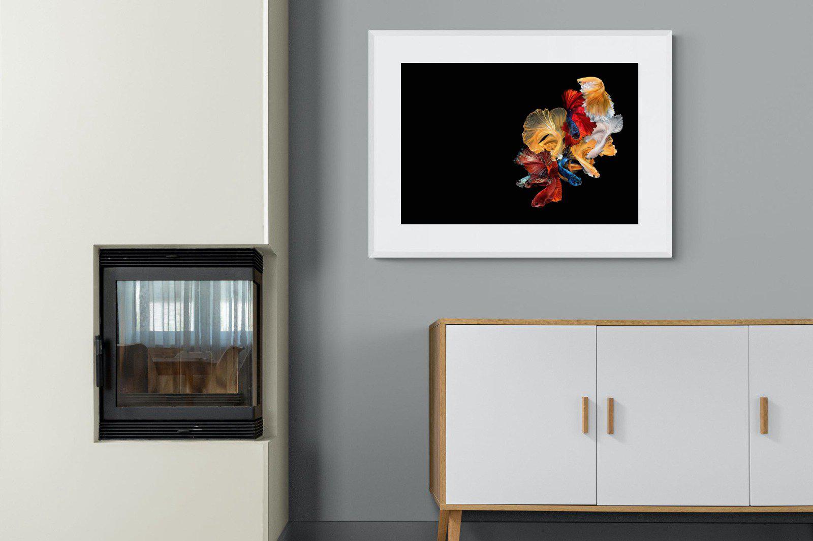 Siamese-Wall_Art-100 x 75cm-Framed Print-White-Pixalot
