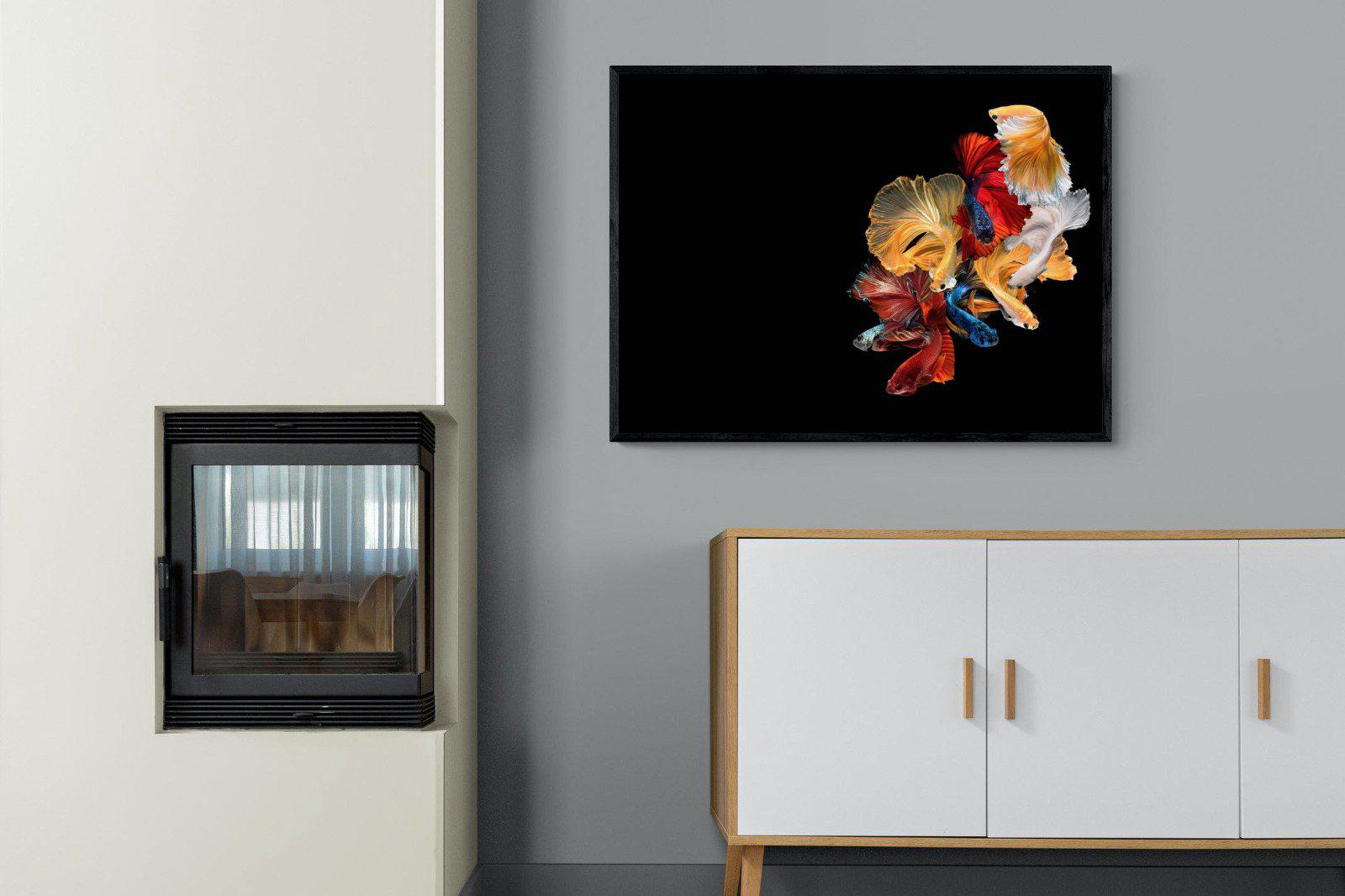 Siamese-Wall_Art-100 x 75cm-Mounted Canvas-Black-Pixalot