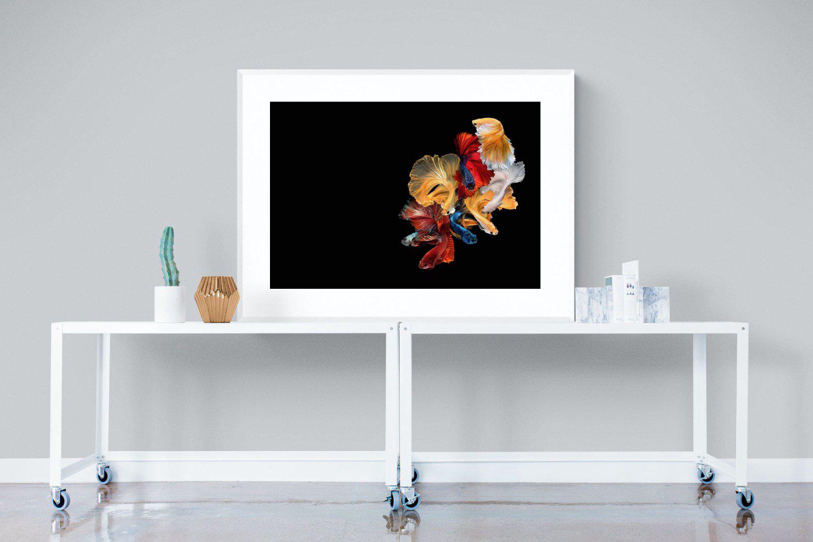 Siamese-Wall_Art-120 x 90cm-Framed Print-White-Pixalot