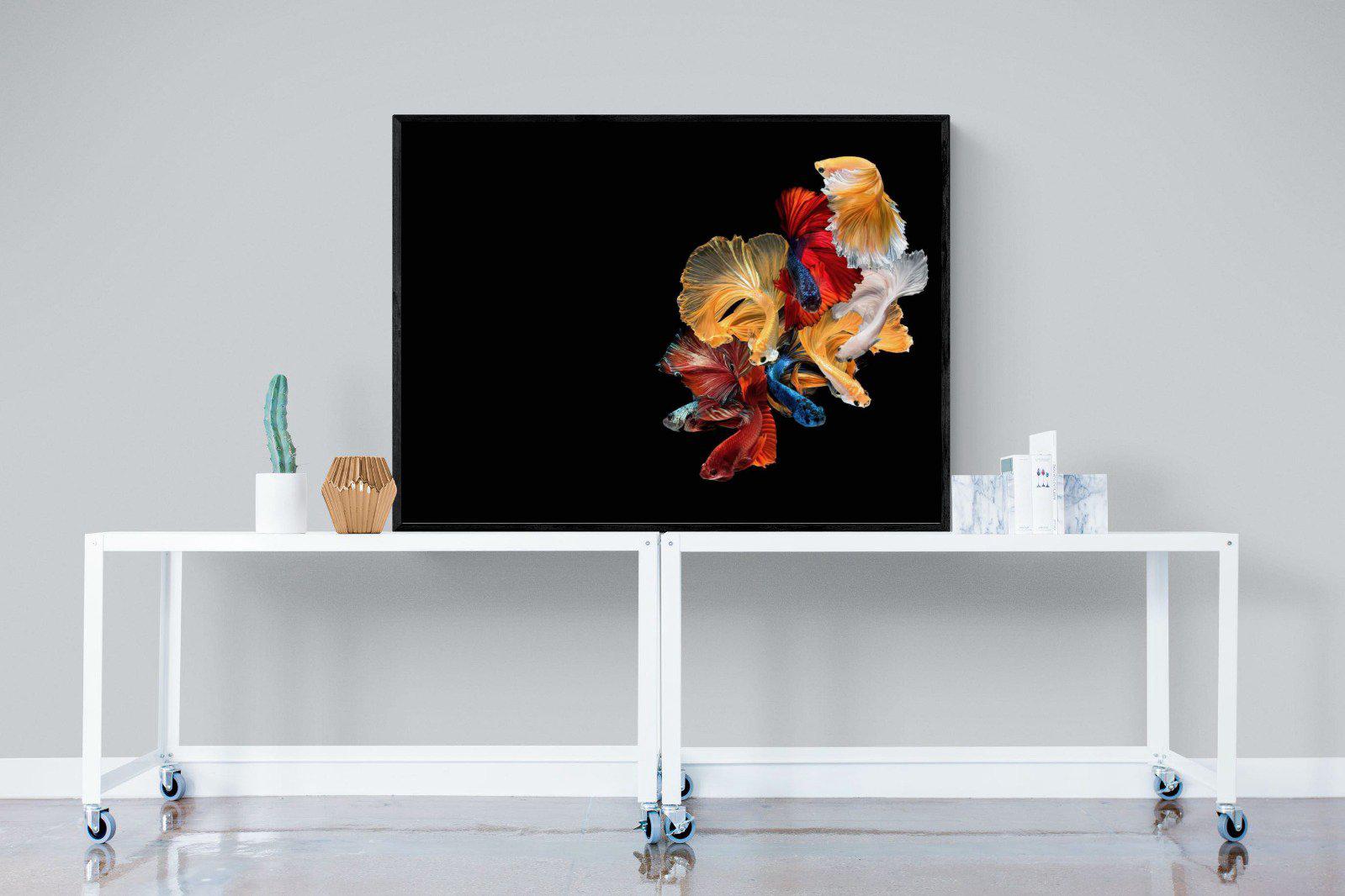 Siamese-Wall_Art-120 x 90cm-Mounted Canvas-Black-Pixalot