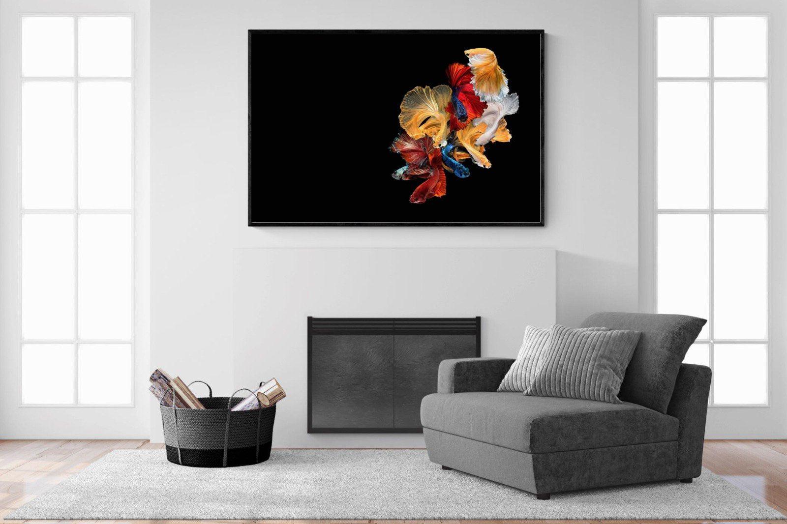 Siamese-Wall_Art-150 x 100cm-Mounted Canvas-Black-Pixalot