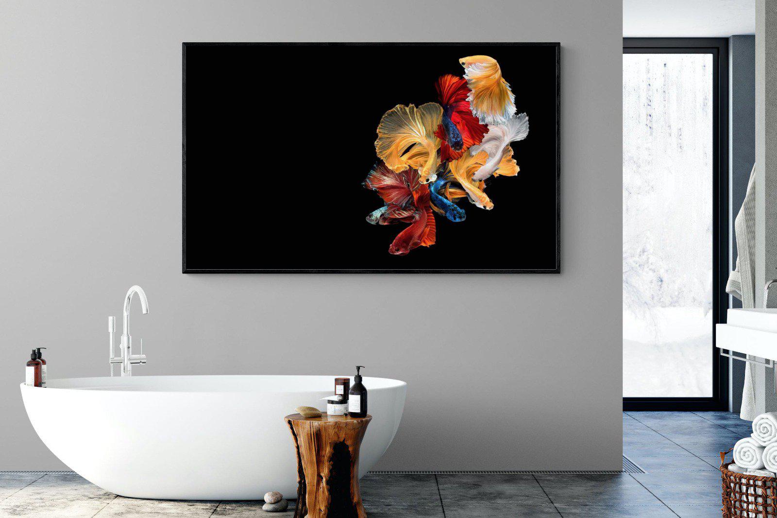 Siamese-Wall_Art-180 x 110cm-Mounted Canvas-Black-Pixalot