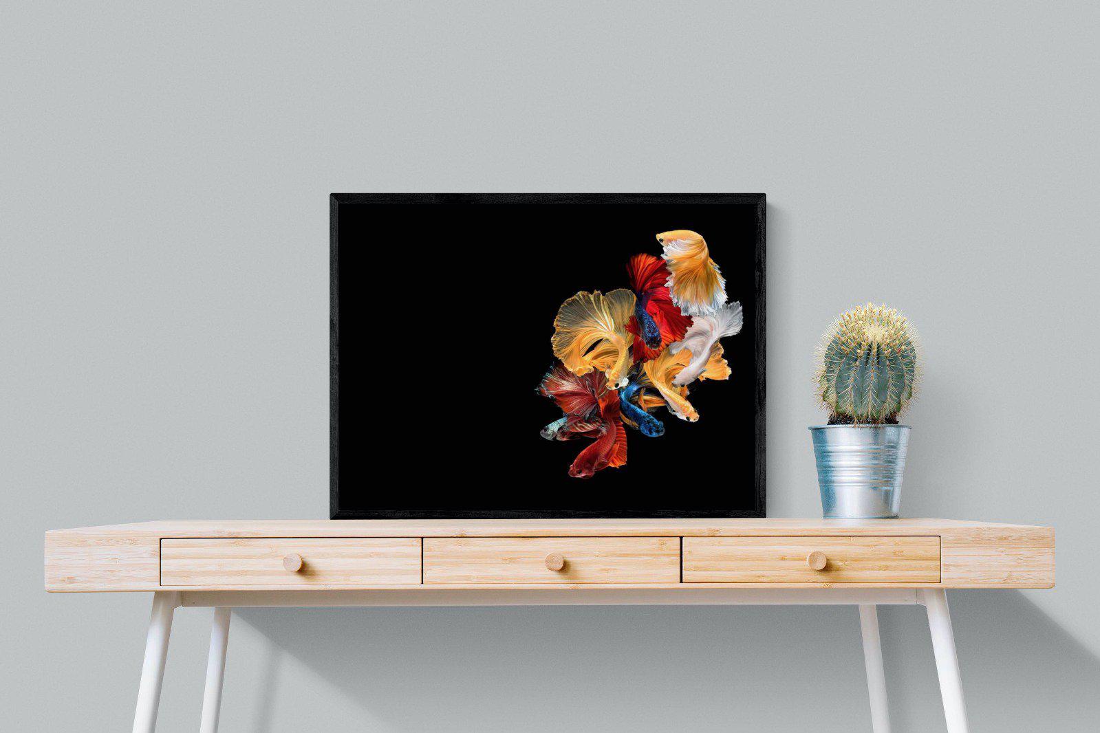 Siamese-Wall_Art-80 x 60cm-Mounted Canvas-Black-Pixalot