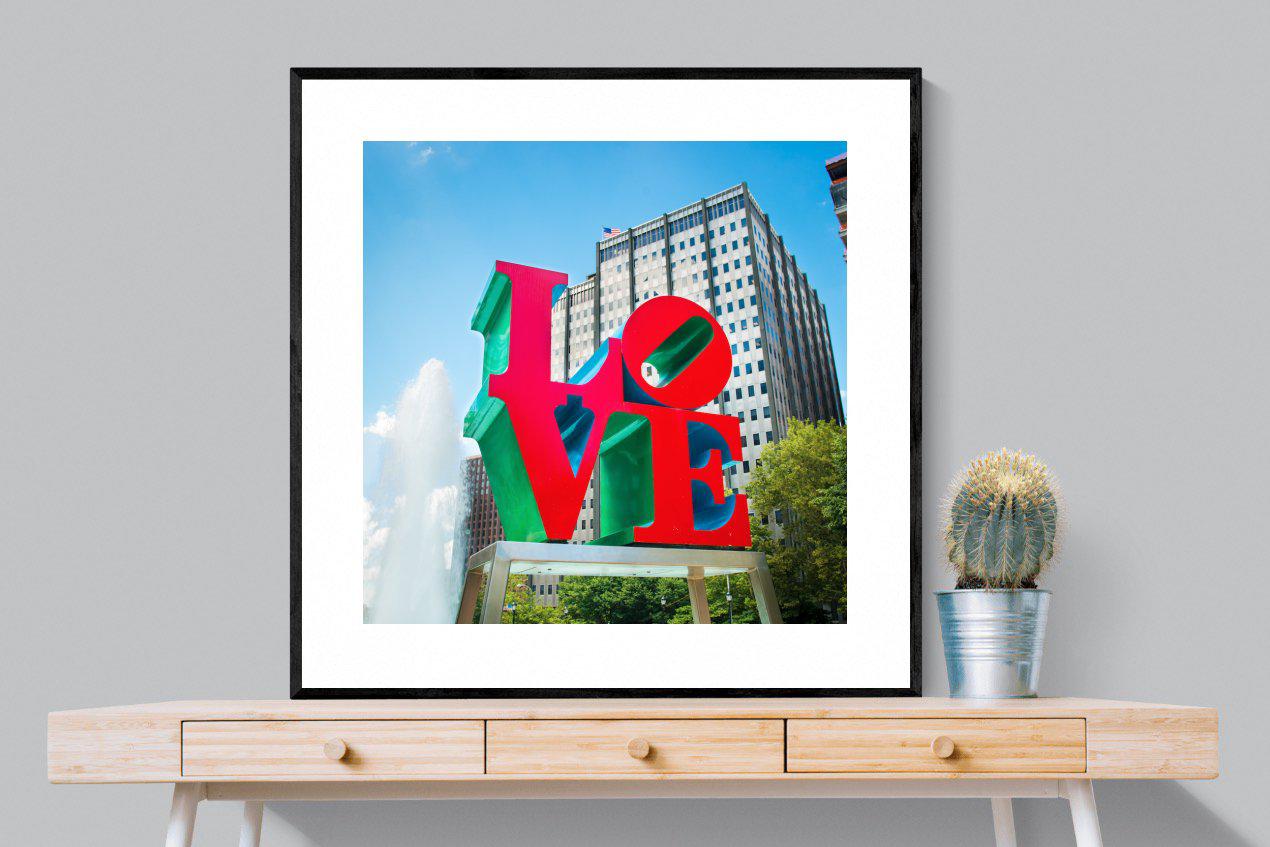 Sign of Love-Wall_Art-100 x 100cm-Framed Print-Black-Pixalot