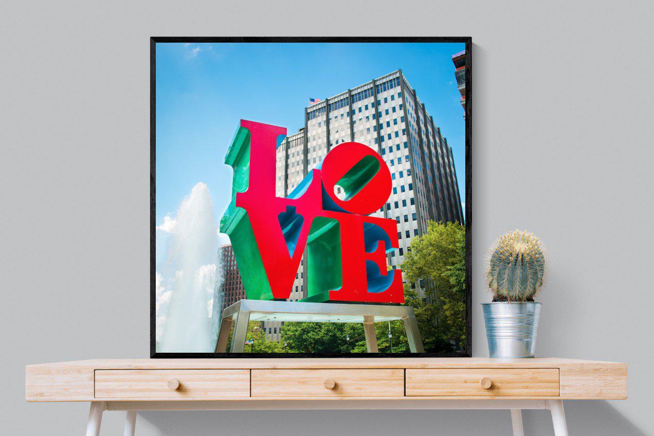 Sign of Love-Wall_Art-100 x 100cm-Mounted Canvas-Black-Pixalot