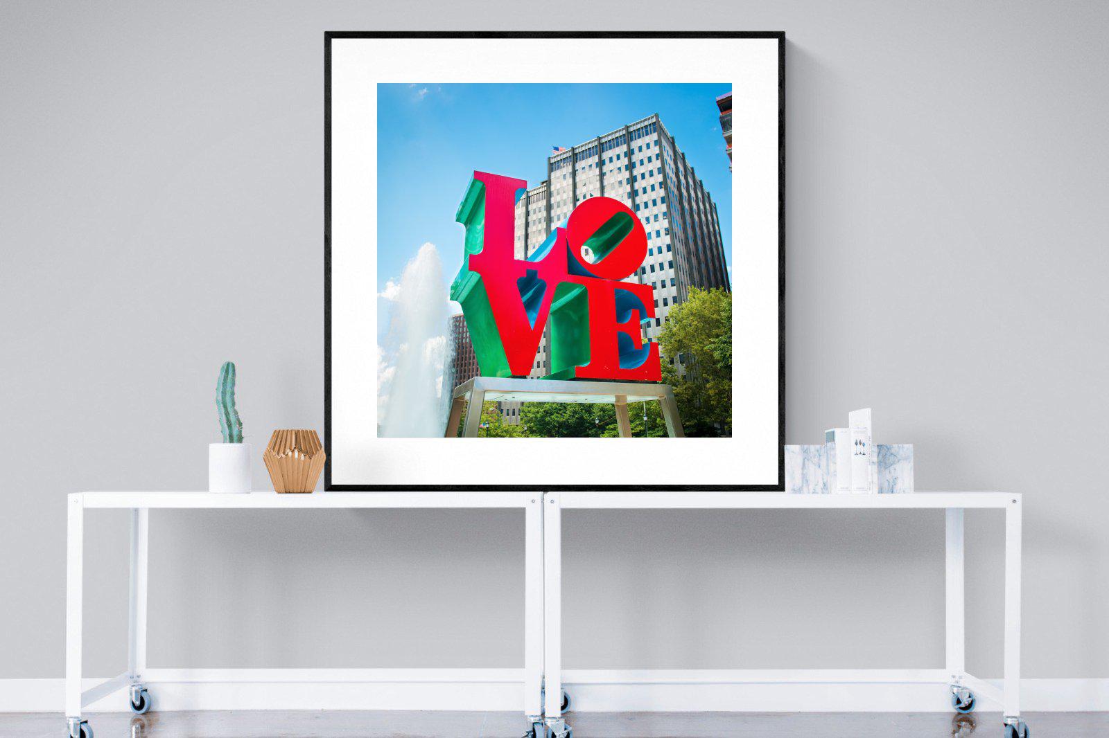 Sign of Love-Wall_Art-120 x 120cm-Framed Print-Black-Pixalot