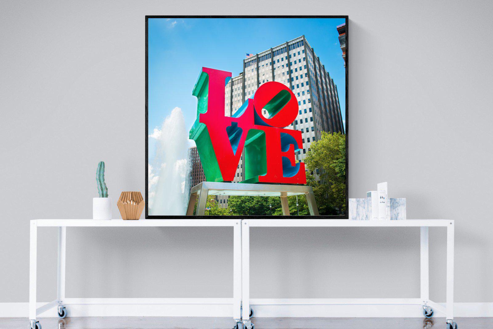 Sign of Love-Wall_Art-120 x 120cm-Mounted Canvas-Black-Pixalot
