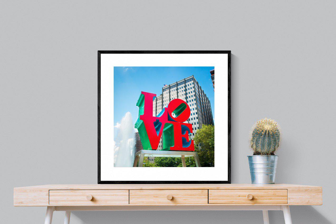 Sign of Love-Wall_Art-80 x 80cm-Framed Print-Black-Pixalot
