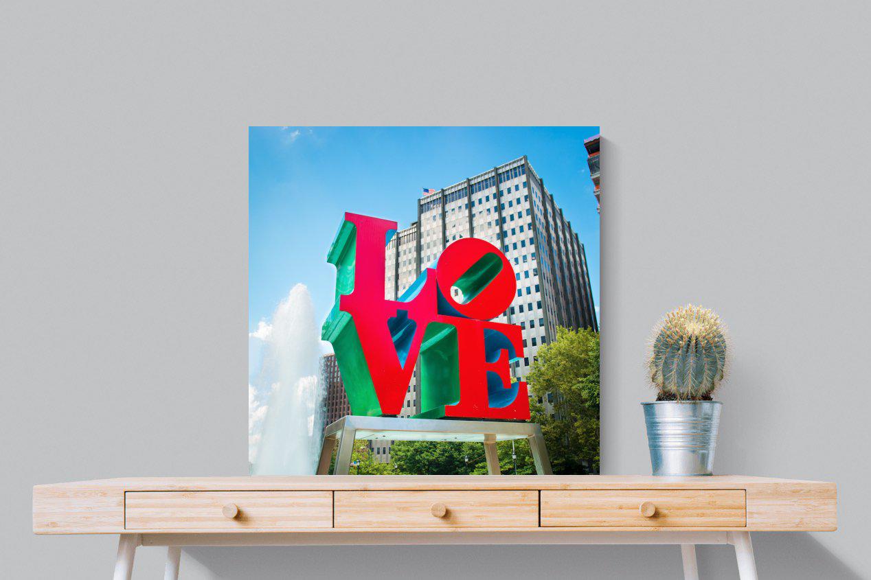Sign of Love-Wall_Art-80 x 80cm-Mounted Canvas-No Frame-Pixalot
