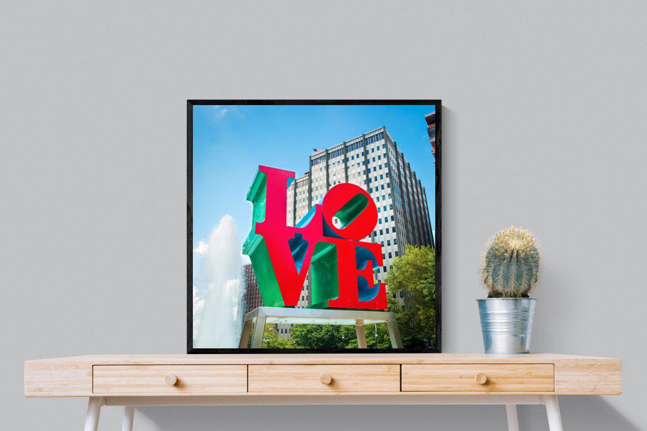 Sign of Love-Wall_Art-80 x 80cm-Mounted Canvas-Black-Pixalot