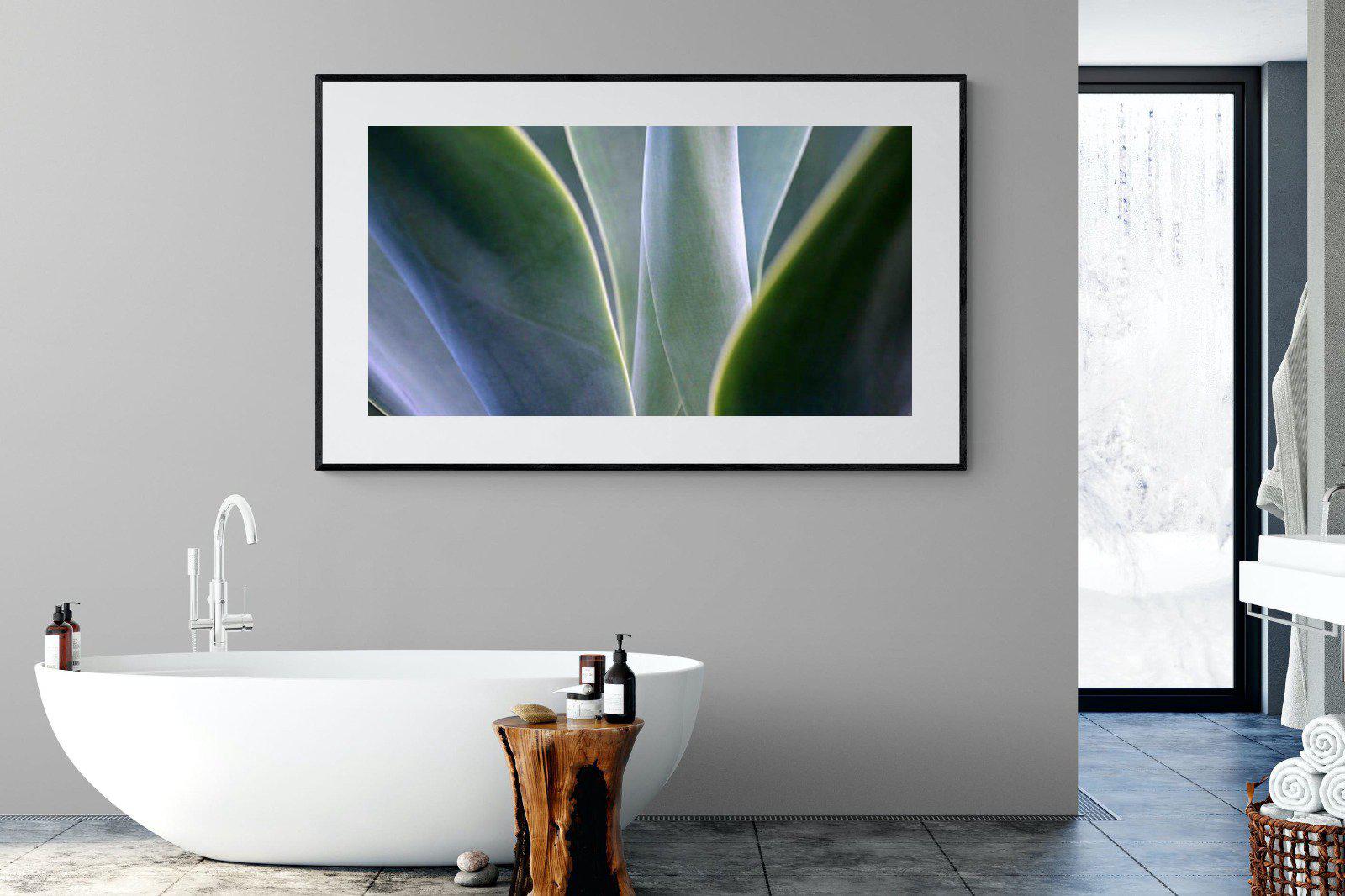 Silky Leaves-Wall_Art-180 x 110cm-Framed Print-Black-Pixalot