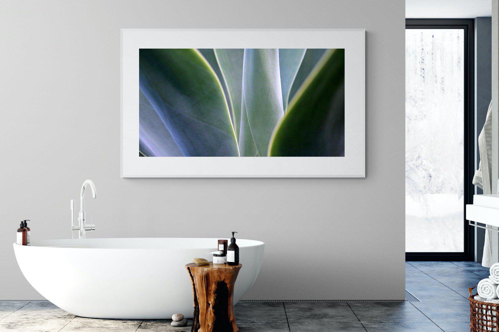 Silky Leaves-Wall_Art-180 x 110cm-Framed Print-White-Pixalot