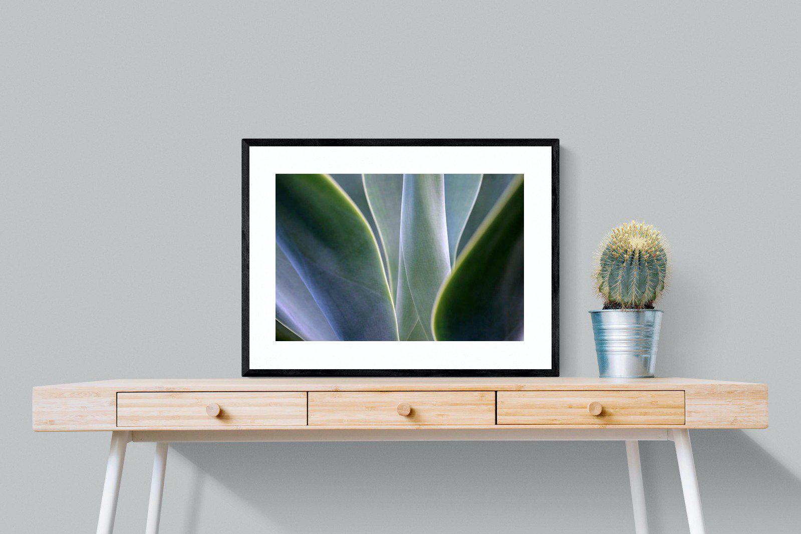 Silky Leaves-Wall_Art-80 x 60cm-Framed Print-Black-Pixalot
