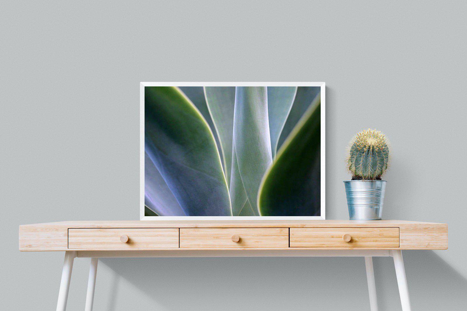 Silky Leaves-Wall_Art-80 x 60cm-Mounted Canvas-White-Pixalot