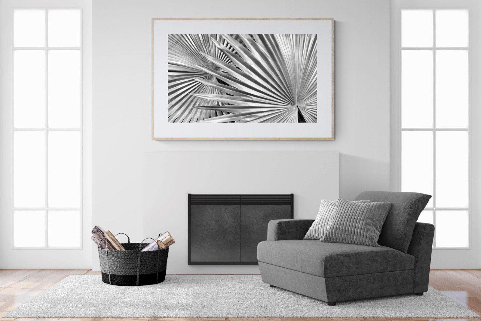 Silver Palm-Wall_Art-150 x 100cm-Framed Print-Wood-Pixalot