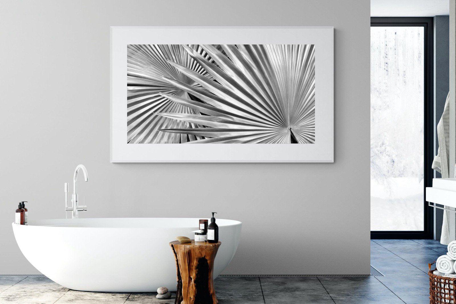 Silver Palm-Wall_Art-180 x 110cm-Framed Print-White-Pixalot