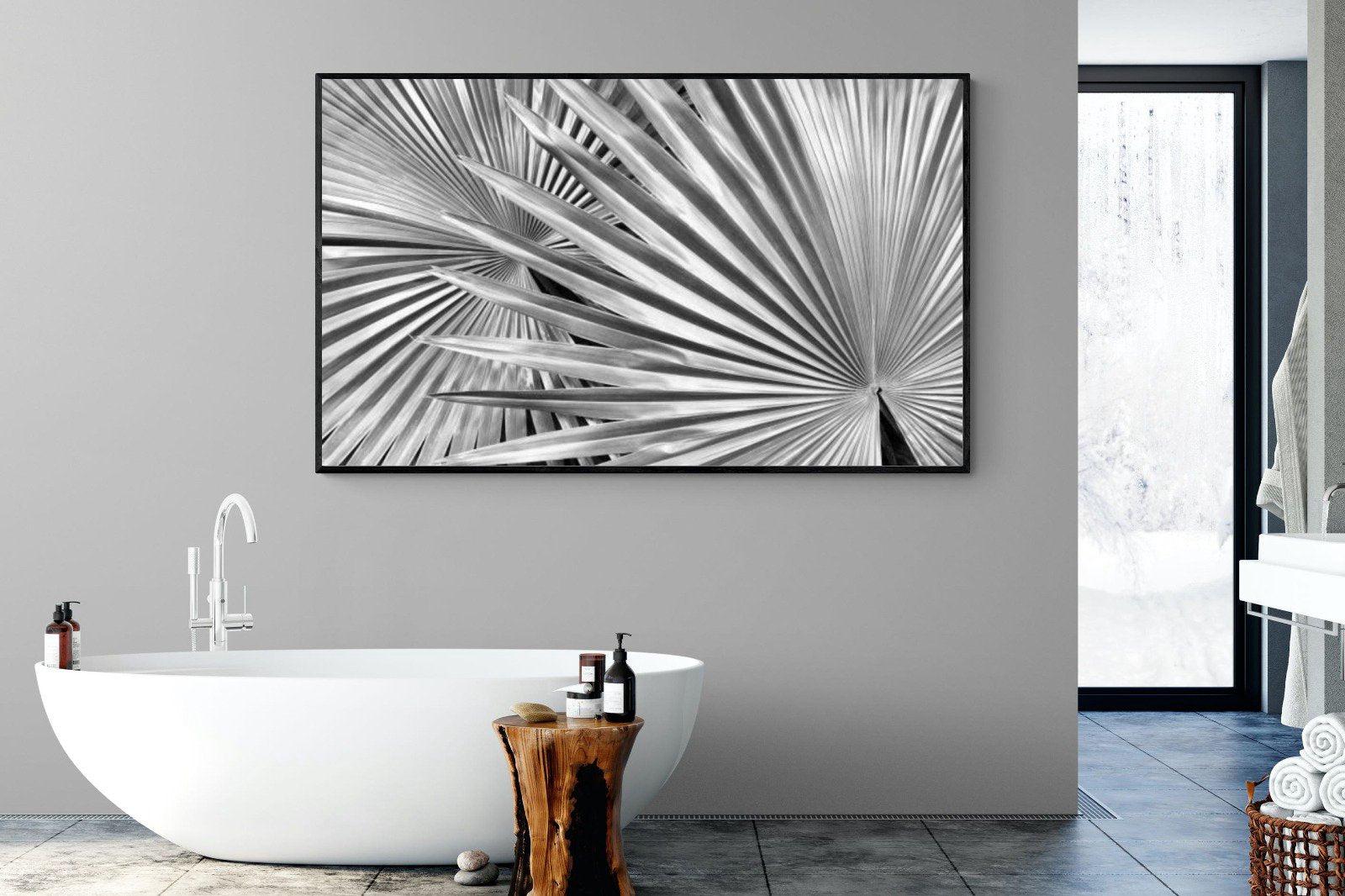 Silver Palm-Wall_Art-180 x 110cm-Mounted Canvas-Black-Pixalot