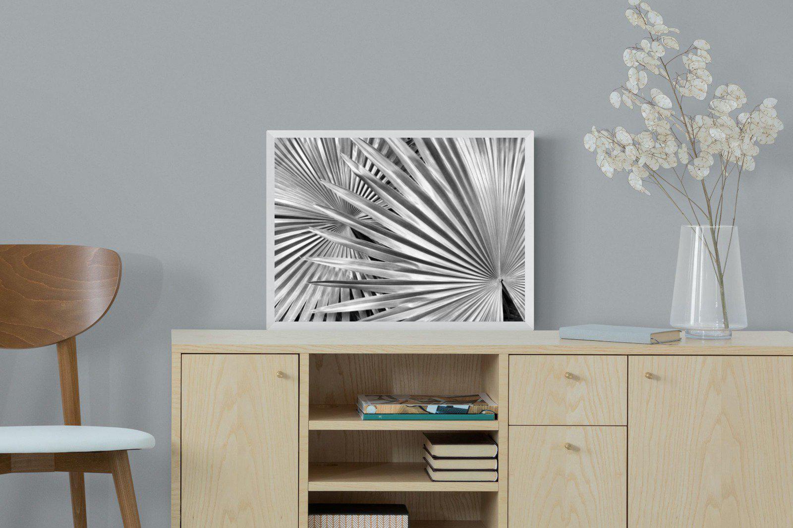 Silver Palm-Wall_Art-60 x 45cm-Mounted Canvas-White-Pixalot