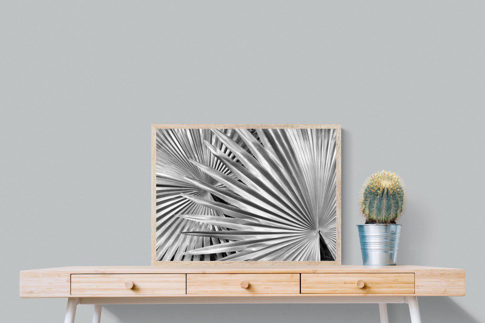 Silver Palm-Wall_Art-80 x 60cm-Mounted Canvas-Wood-Pixalot