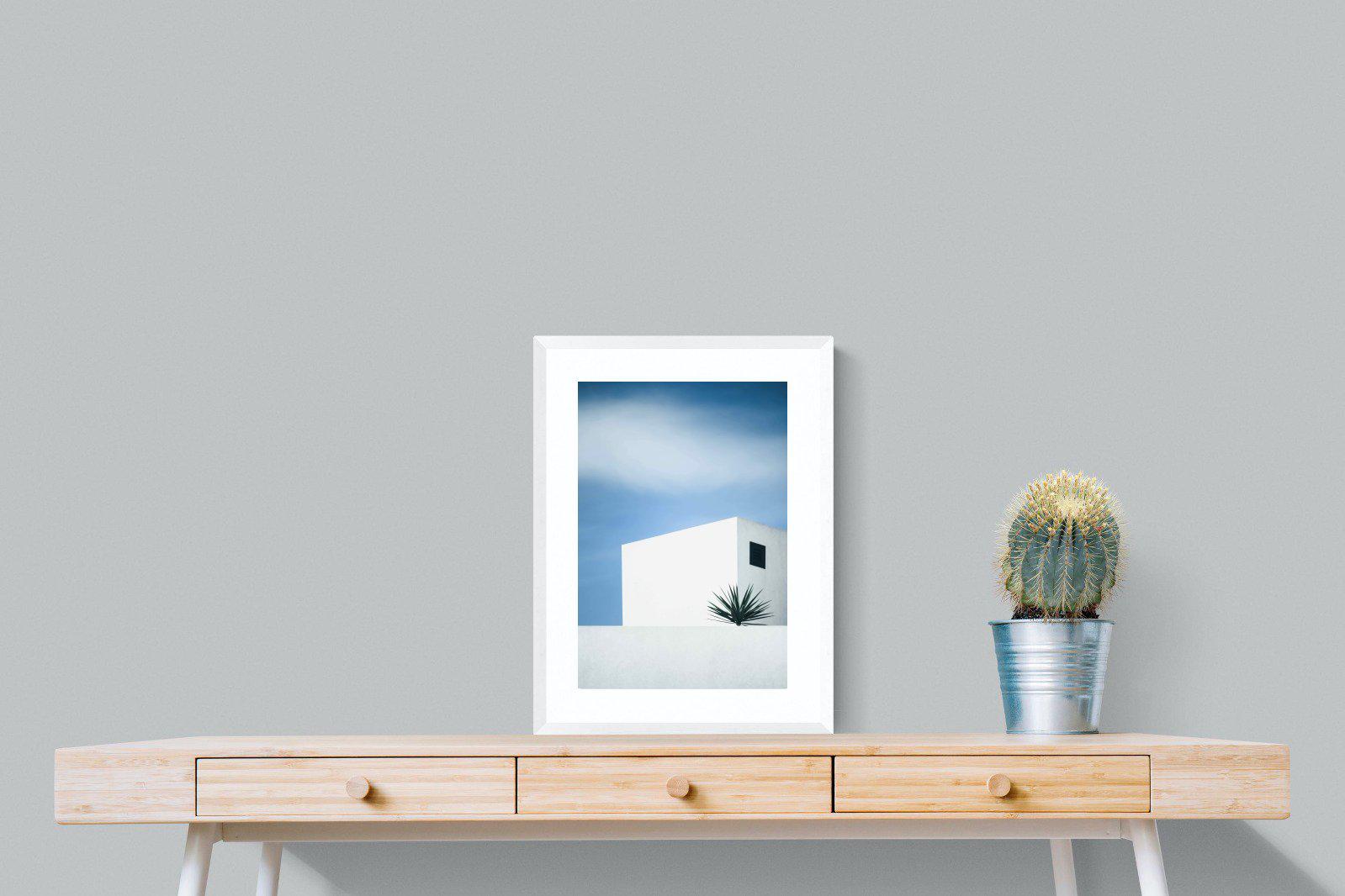 Simple Lines-Wall_Art-45 x 60cm-Framed Print-White-Pixalot