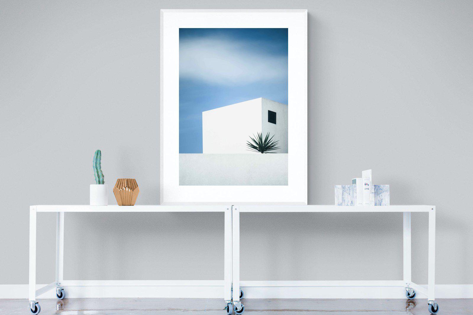 Simple Lines-Wall_Art-90 x 120cm-Framed Print-White-Pixalot