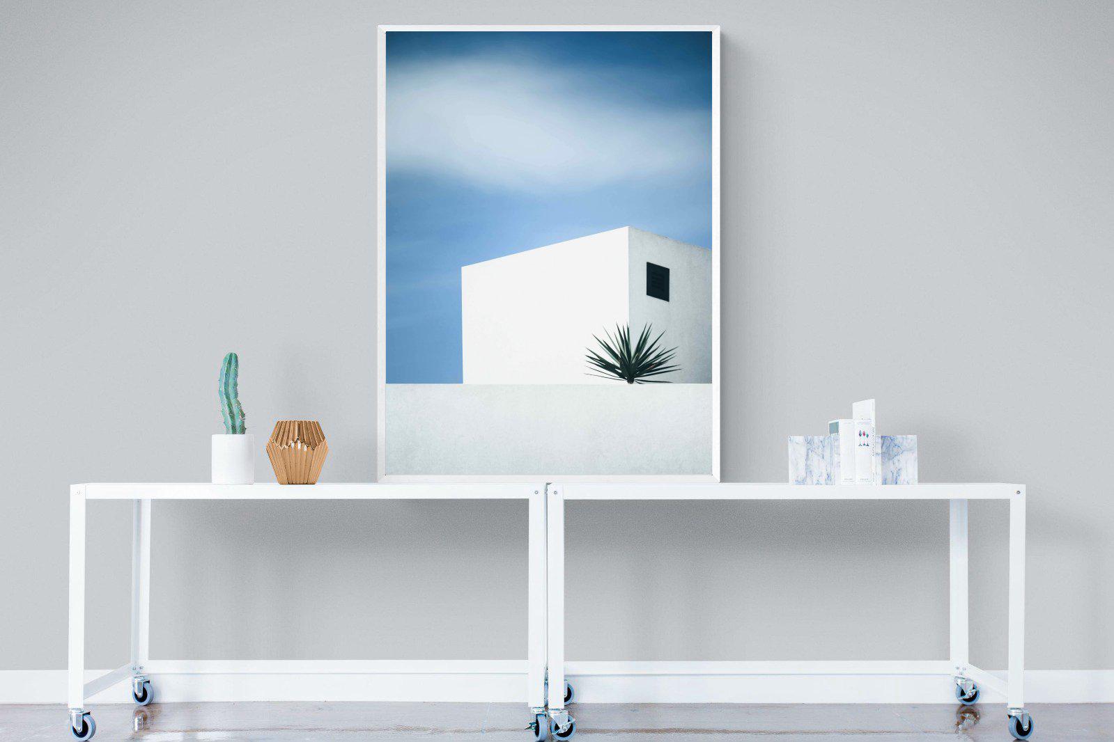 Simple Lines-Wall_Art-90 x 120cm-Mounted Canvas-White-Pixalot