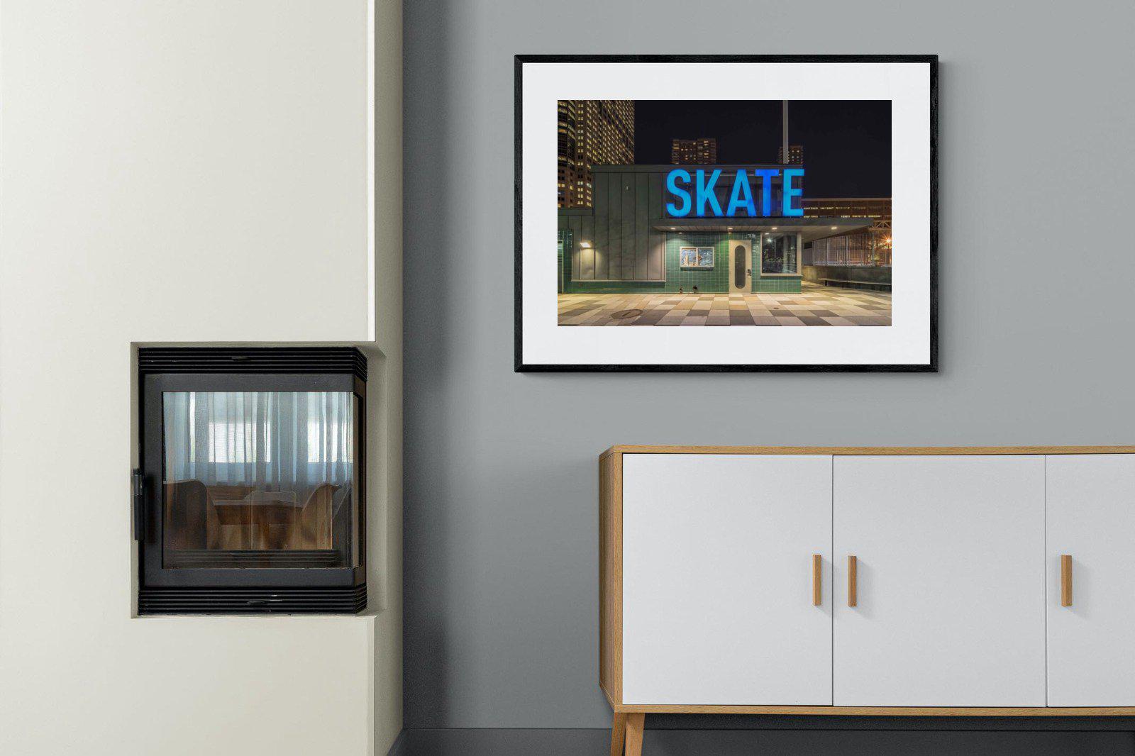 Skate-Wall_Art-100 x 75cm-Framed Print-Black-Pixalot