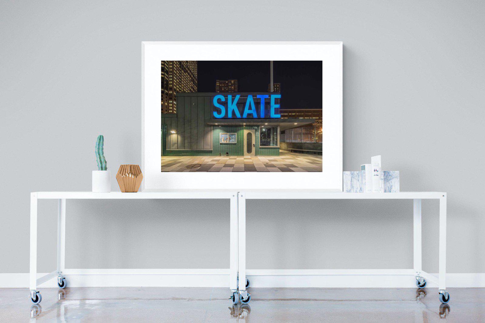 Skate-Wall_Art-120 x 90cm-Framed Print-White-Pixalot