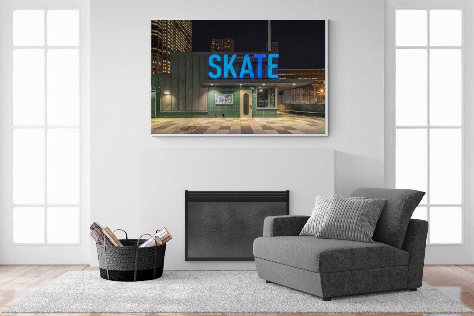 Skate-Wall_Art-150 x 100cm-Mounted Canvas-White-Pixalot