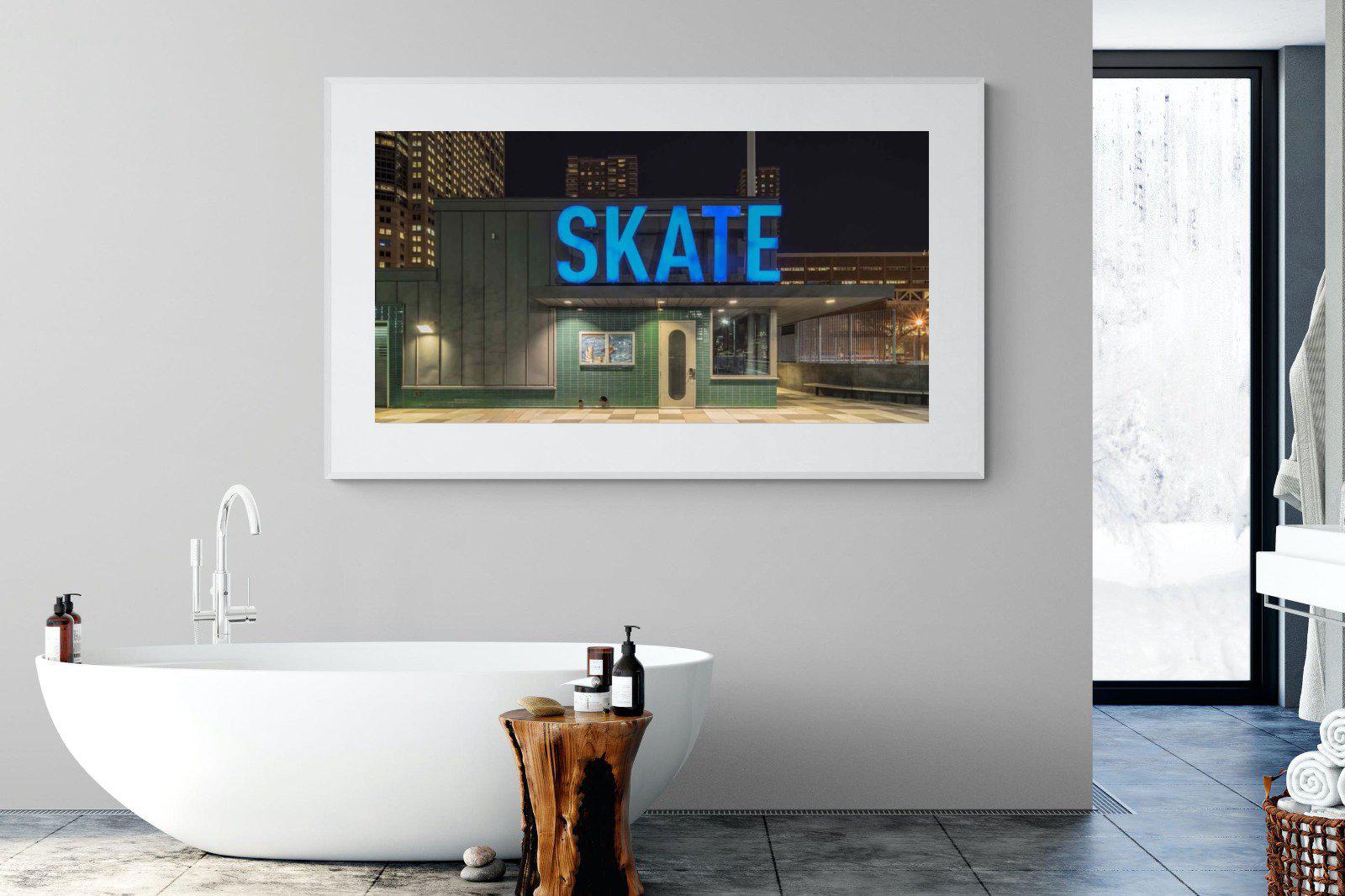 Skate-Wall_Art-180 x 110cm-Framed Print-White-Pixalot