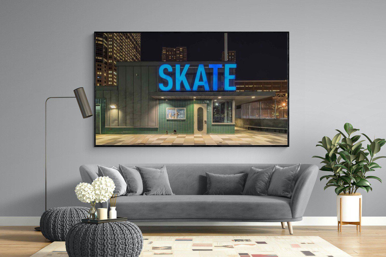 Skate-Wall_Art-220 x 130cm-Mounted Canvas-Black-Pixalot