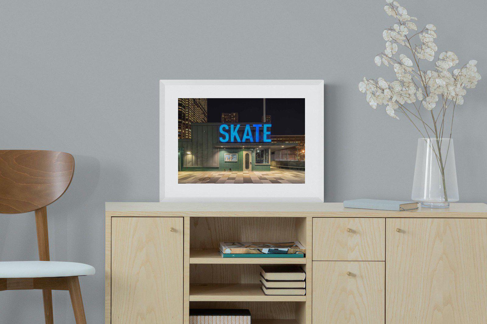 Skate-Wall_Art-60 x 45cm-Framed Print-White-Pixalot