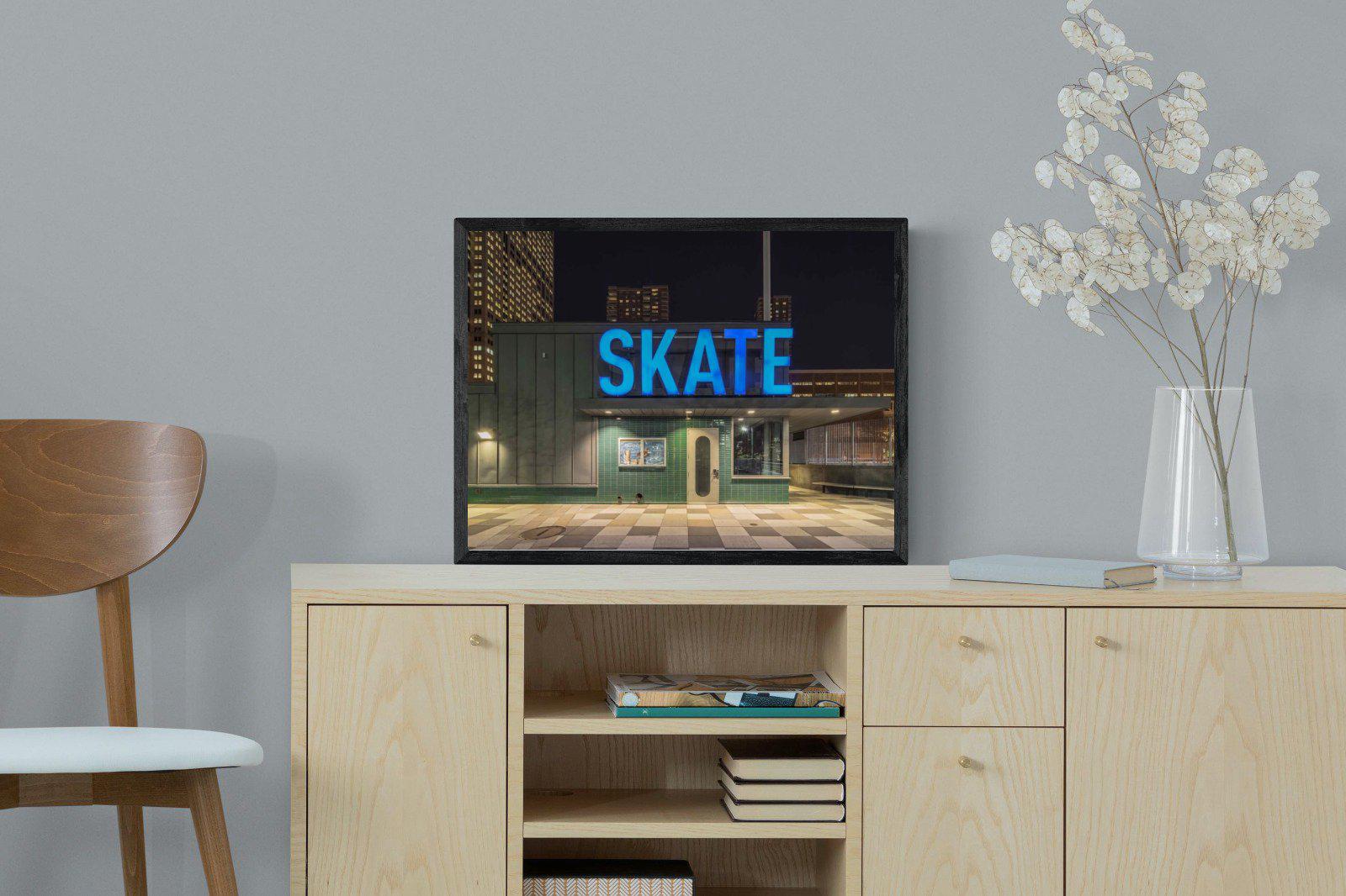 Skate-Wall_Art-60 x 45cm-Mounted Canvas-Black-Pixalot