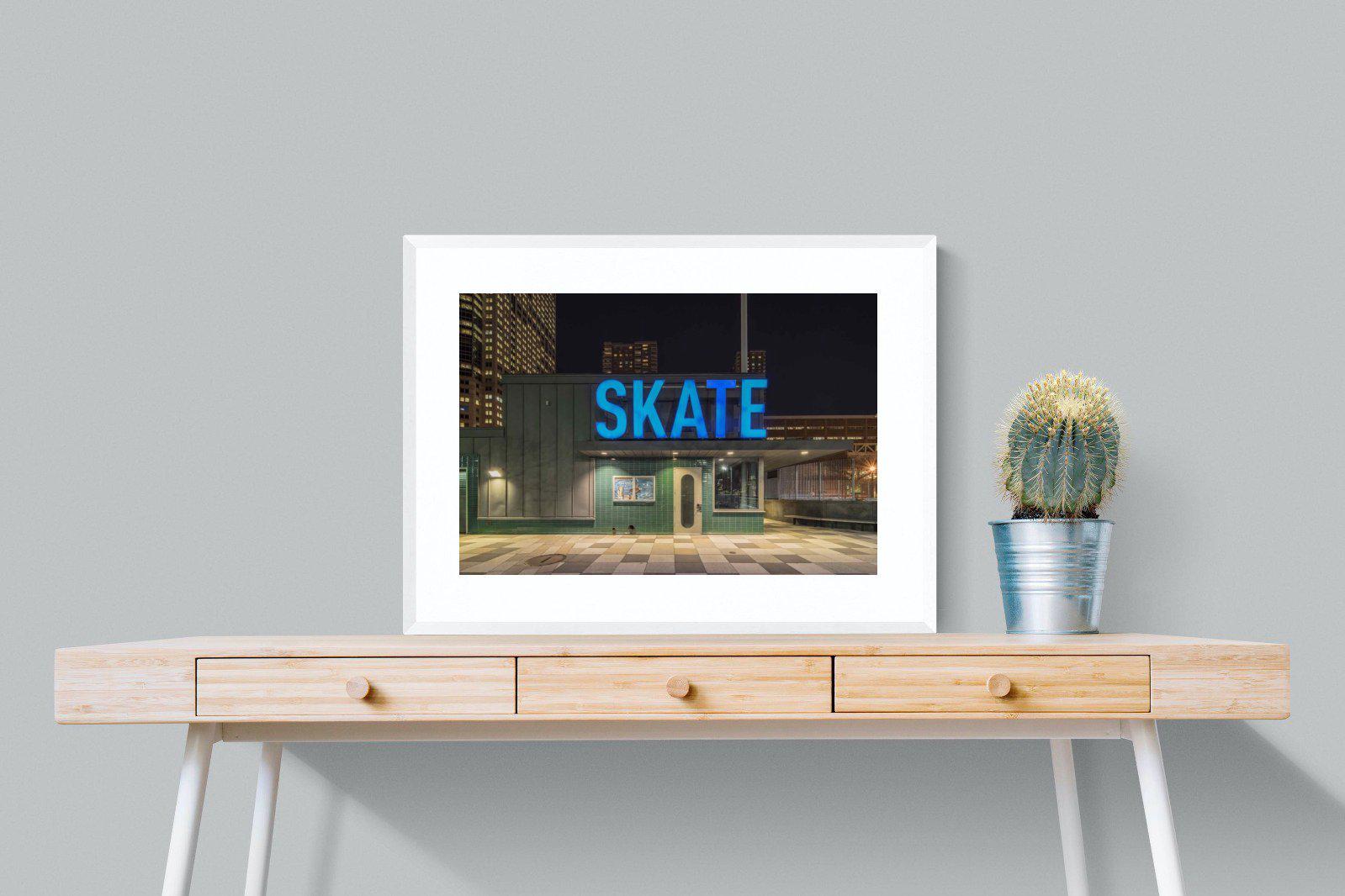 Skate-Wall_Art-80 x 60cm-Framed Print-White-Pixalot