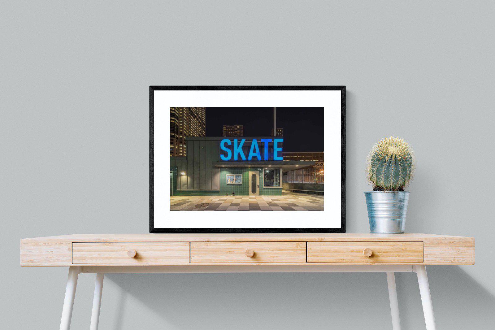 Skate-Wall_Art-80 x 60cm-Framed Print-Black-Pixalot