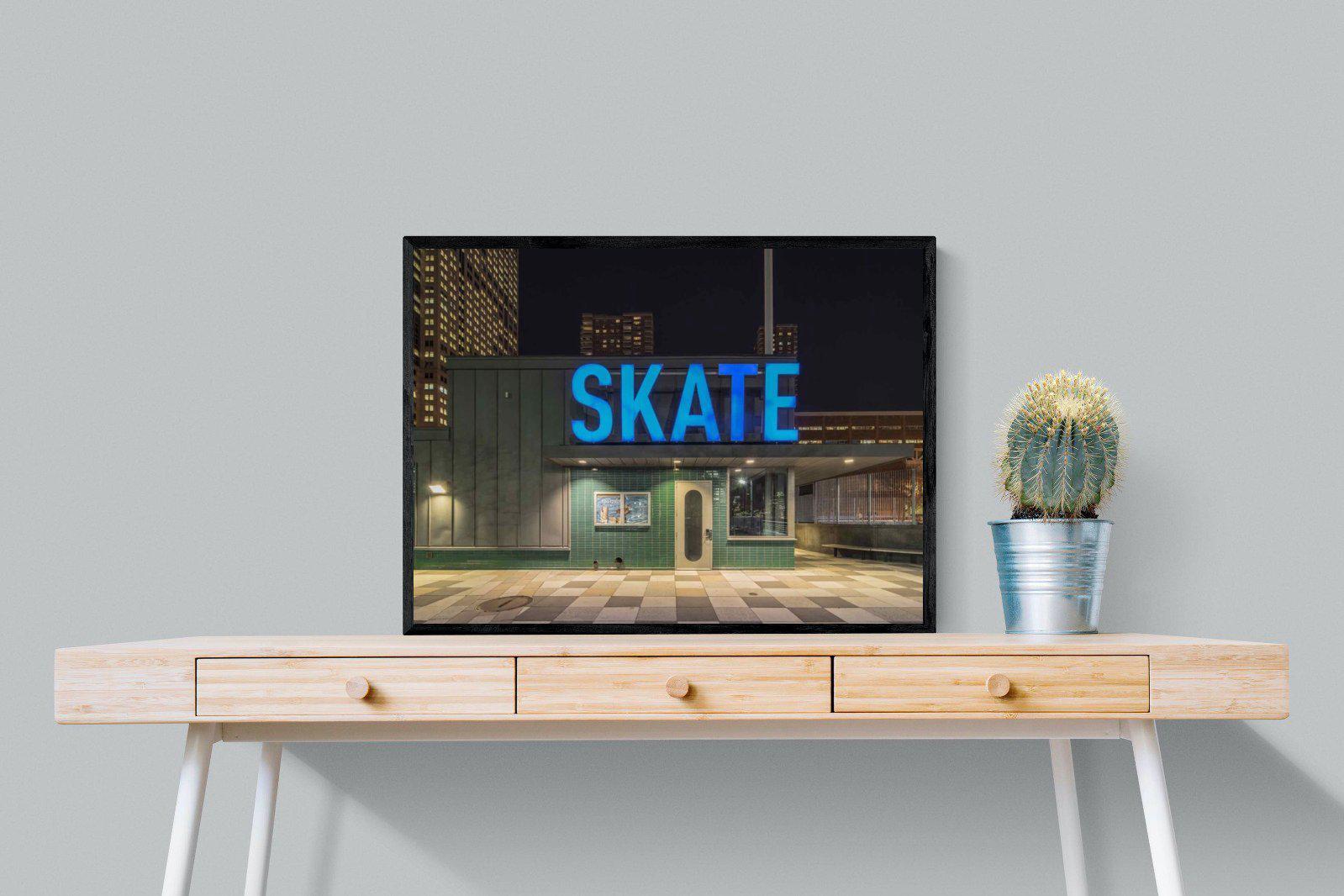 Skate-Wall_Art-80 x 60cm-Mounted Canvas-Black-Pixalot