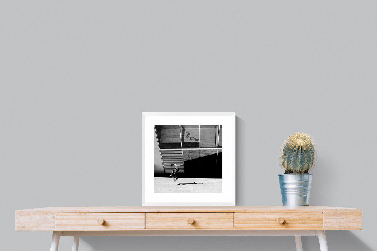 Skater-Wall_Art-50 x 50cm-Framed Print-White-Pixalot