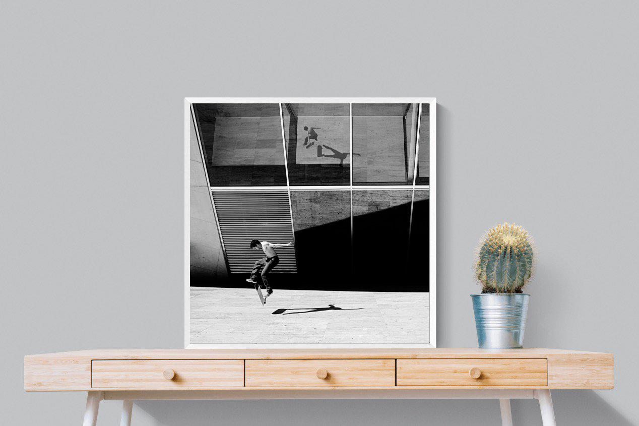 Skater-Wall_Art-80 x 80cm-Mounted Canvas-White-Pixalot